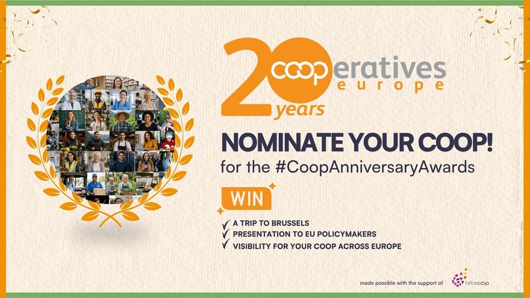 Premios #CoopAnniversaryAwards para las cooperativas e iniciativas cooperativas más inspiradoras de Europa