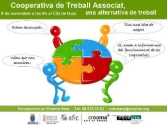 FEVECTA ofereix en Gata una xarrada sobre cooperatives de treball com a fórmula d’autoocupació