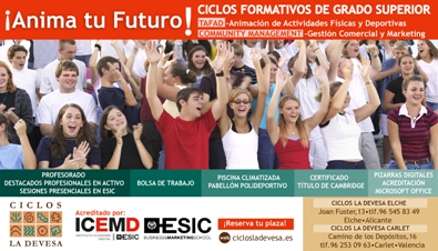 Els centres La Devesa d'Elx i Carlet oferiran Cicles Formatius el pròxim curs