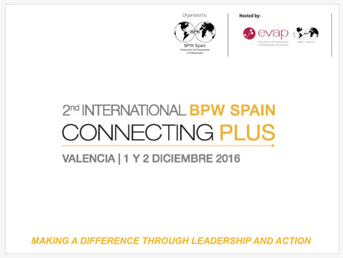 Se celebra en diciembre el Congreso “2nd International BPW Spain Connecting Plus”