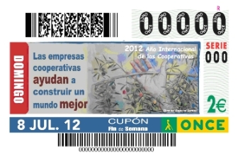 Cinc milions de cupons de l'ONCE commemoren l'any internacional de les cooperatives